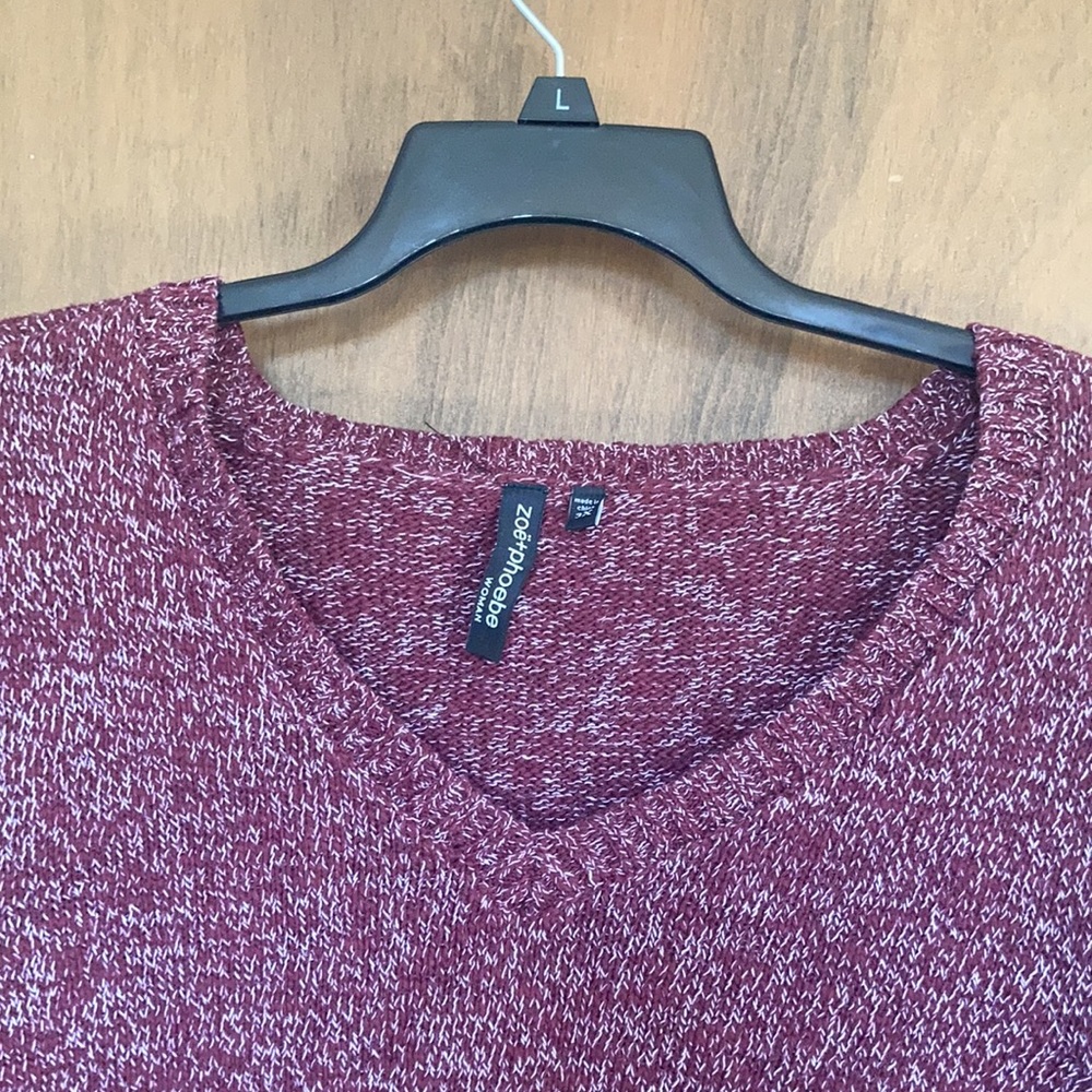 Zoe + Phoebe sweater tawny port heathered pullover casual office 3X - Picture 4 of 17